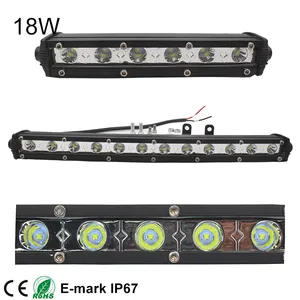 Super bright slim 12v 8.8inch 18w bar led lighting utv led light bar road 4x4 4wd led off road light bars