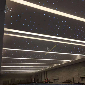Plafonnier LED à fibres optiques en aluminium à changement de couleur RVB avec indice de protection IP44 et garantie de 5 ans - Product Image 1