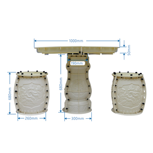 في الهواء الطلق حديقة الديكور حجر ملموسة الجدول كرسي مقعد قوالب - Product Image 3