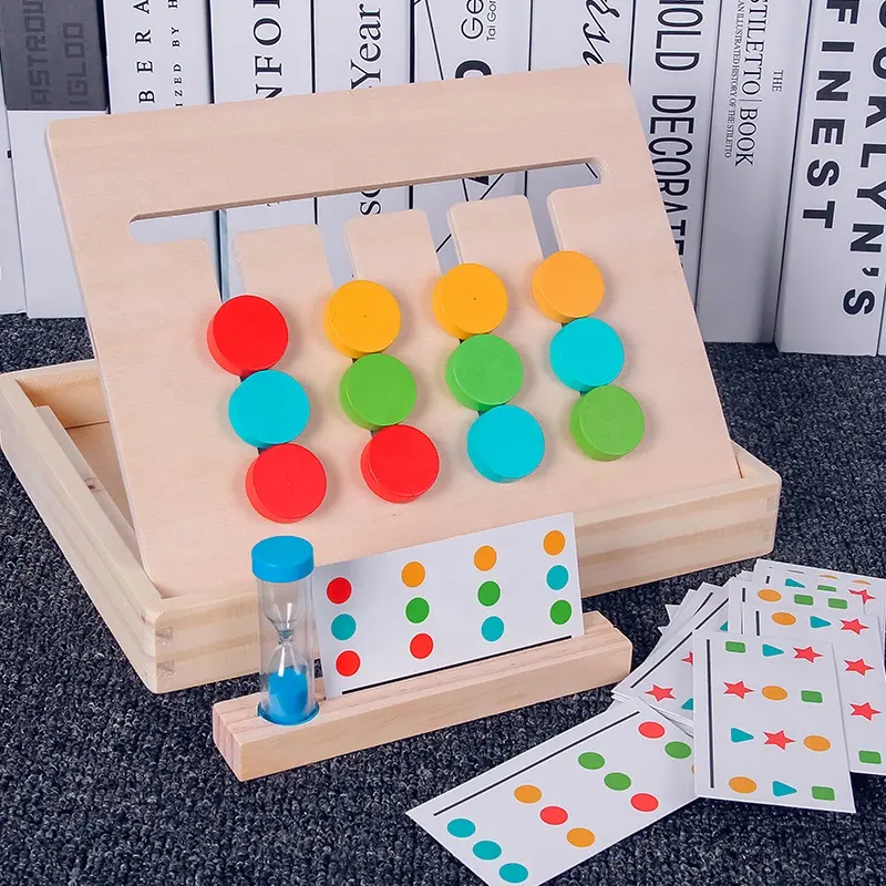 Деревянные Учебные пособия по методике Монтессори, Обучающие головоломки для логического мышления, Игрушки для раннего развития