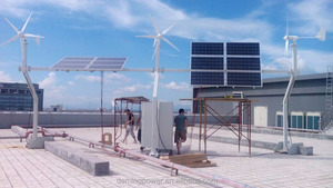 Máy phát điện tua-bin gió trục ngang thông minh <span class=keywords><strong>600W</strong></span> với 5 cánh quạt, hiệu suất cao - Product Image 6