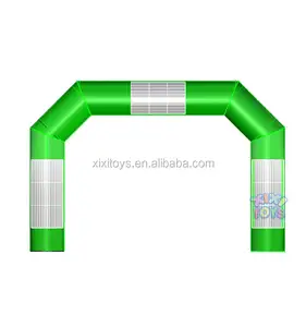 Màu Xanh Lá Cây Tùy Chỉnh Inflatable Cột Arch Đối Với Chạy Đua Sự Kiện/Ngoài Trời Inflatable Gantry Gate Finish Line