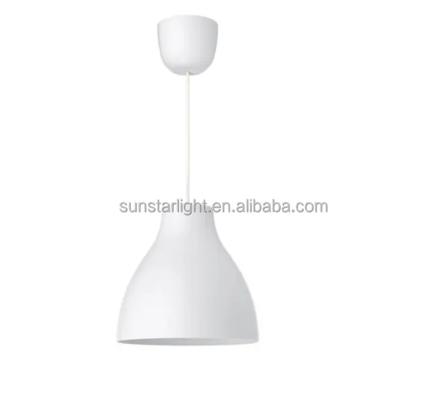 Lámparas industriales, luces colgantes blancas, lámparas colgantes de plástico modernas