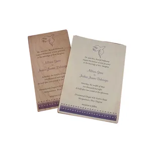 Flexible veneer wedding invitation card