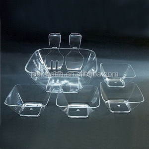 ชามเสิร์ฟสลัดอะคริลิคสี่เหลี่ยมสีน้ำเงิน - Product Image 3