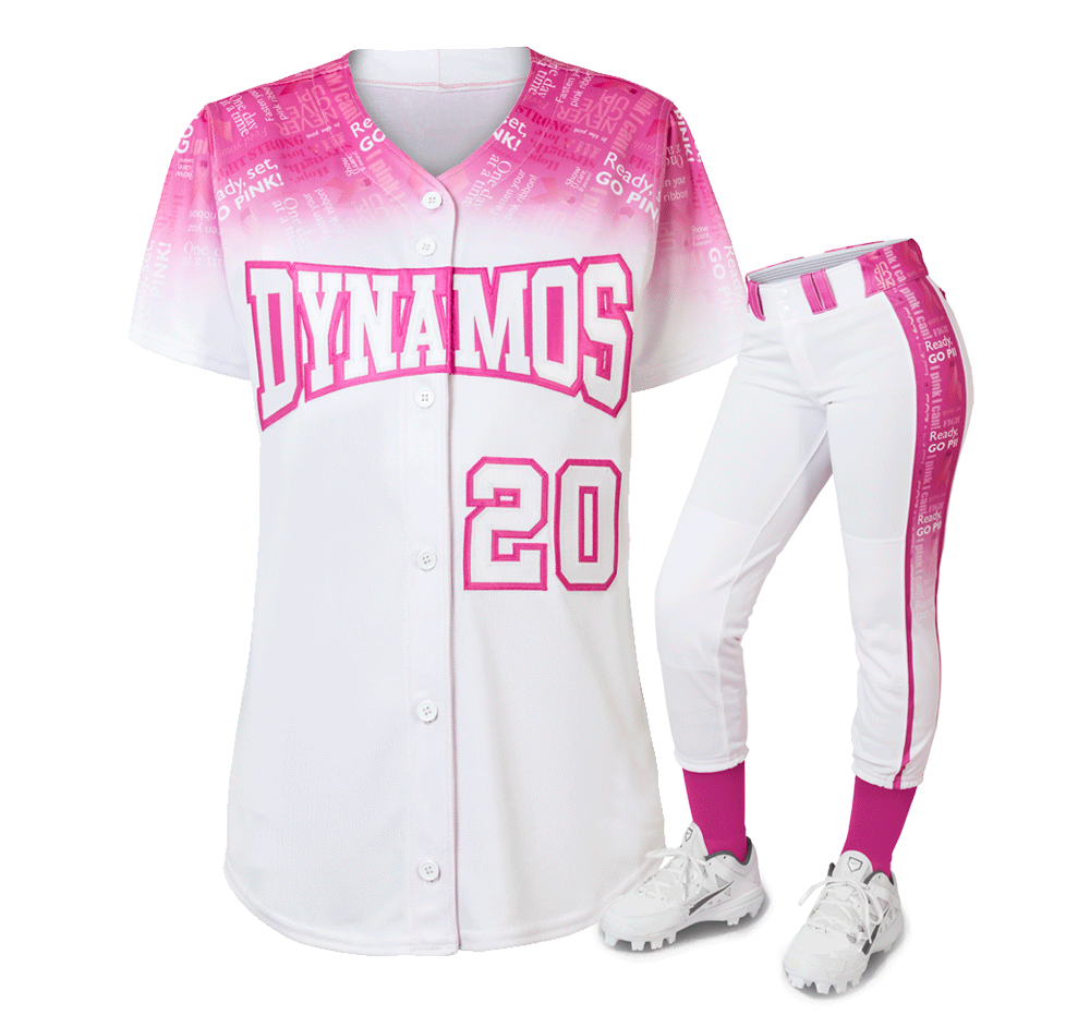 Rosa Jersey De Beisbol Para Mujer Ropa De Béisbol Y Sóftbol De