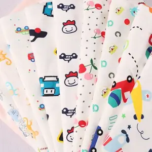New design custom cartoon print interlock egyptian children's cotton knit fabric