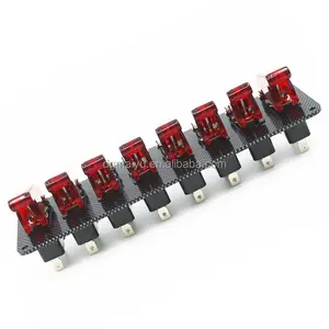 12 V Racewagen Motor Startknop 8 LED Toggle Contactslot Panel Geavanceerde