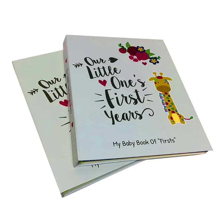 factory custom print hardcover wire - o binding baby first year memory book
