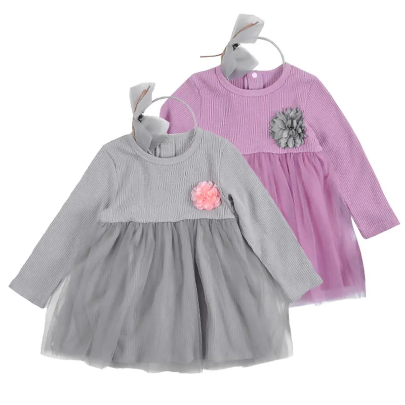 Lente Baby Meisje Kanten Jurk Katoenen Baby Jurken Bloem Decoratie Casual Baby Jurk Kleding