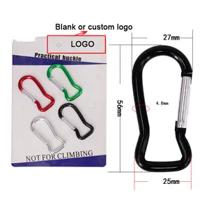 Pabrik Disesuaikan Aluminium Peralatan Aksesoris Ikan Berbentuk Snap Hook Carabiner