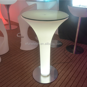 Baru Berdiri Isi Ulang Diterangi Plastik Akrilik <span class=keywords><strong>Light</strong></span> <span class=keywords><strong>Up</strong></span> LED <span class=keywords><strong>Bar</strong></span> Koktail Meja
