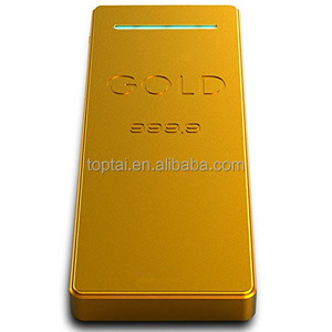 Batería de polímero de litio Gold Bar de 10000 mAh, batería externa ultradelgada y portátil, logotipo de marca personalizado - Product Image 6