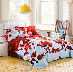Biancheria da letto in cotone 100% <span class=keywords><strong>lenzuola</strong></span> natalizie stampate BS11901 - Product Image 5