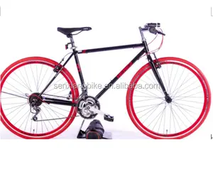 จักรยานเสือหมอบ700C จักรยานแข่งจักรยานแบบไฮบริดจักรยาน21sp สำหรับเด็กผู้ใหญ่