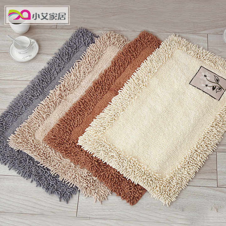 100% polyester mikrofaser chenille bad matte saugfähigen dusche teppich anti slip fuß matte Welle Boden Bad Chenille Matte mikrofaser teppich