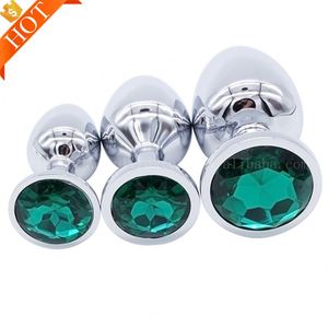 Ücretsiz özel kutu-toptan 1 adet veya 3 adet 1 takım seks oyuncakları yetişkin titreşimli kristal takı ile popo fiş Anal seks oyuncakları - Product Image 3