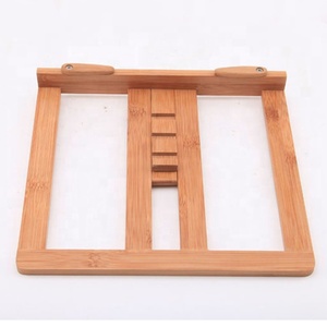Soporte <span class=keywords><strong>de</strong></span> <span class=keywords><strong>libro</strong></span> <span class=keywords><strong>de</strong></span> madera <span class=keywords><strong>de</strong></span> bambú ajustable Utensilio portátil y plegable para una comodidad <span class=keywords><strong>de</strong></span> lectura óptima - Product Image 2