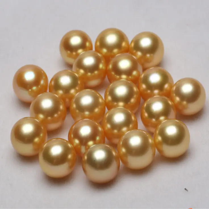 11-12mm 3a good quality loose real genuine natural golden south sea pearl