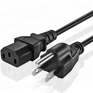 6 Feet AC Power Cord Cable (NEMA 5-15P to IEC320C13) 10A 110V BLACK