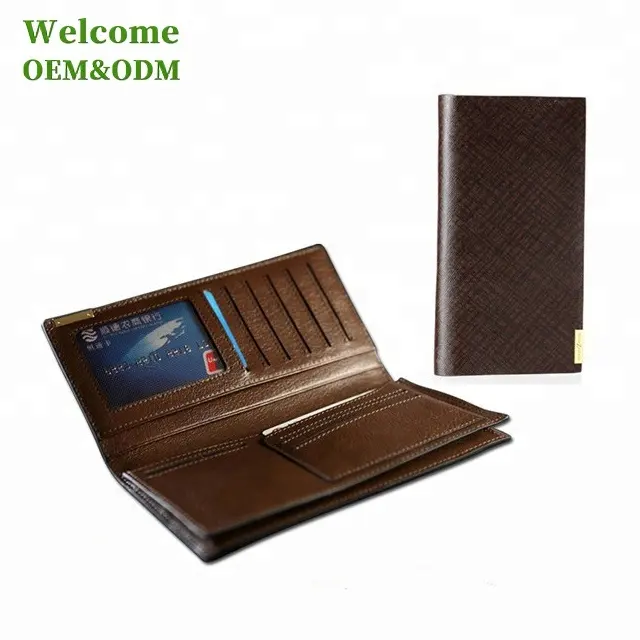 ISO BSCI factory new design cheap gents genuine leather money card ultra thin wallet male