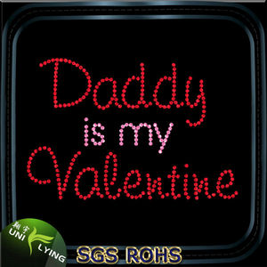 <span class=keywords><strong>Papa</strong></span> est <span class=keywords><strong>mon</strong></span> transfert de chaleur en strass Valentine - Product Image 1