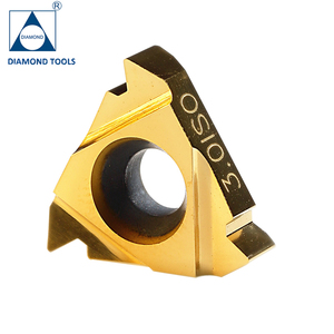 Herramientas de corte de carburo, insertos de roscado ISO, Material de tungsteno, revestimiento TiAlN de estaño, pieza de trabajo de acero inoxidable - Product Image 3