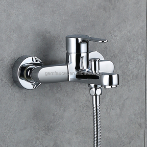 <strong>Wall</strong> <strong>Mount</strong> Brass Bath &amp; <strong>Shower</strong> Faucets <strong>mixer</strong> &amp; <strong>taps</strong> with Spout and Diverter - Product Image 3