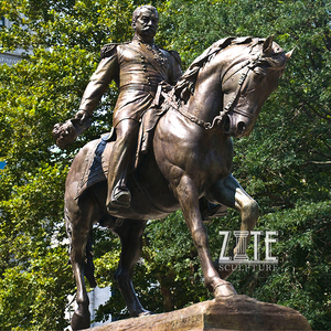 La <span class=keywords><strong>vida</strong></span> de Metal tamaño <span class=keywords><strong>guerrero</strong></span> de bronce caballo estatua ecuestre escultura - Product Image 4