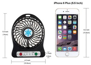 Quạt Sạc Mini USB 2018 LED Tiện Dụng Quạt Làm Mát USB Văn Phòng Cắm Trại Ngoài Trời Pin Sạc 18650 Li Ion - Product Image 5