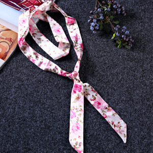 Alibaba Chine Gros 80-180X5-7cm Gros Imprimer Femmes Satin Mousseline <span class=keywords><strong>de</strong></span> Soie Écharpes/<span class=keywords><strong>Cravate</strong></span> - Product Image 3