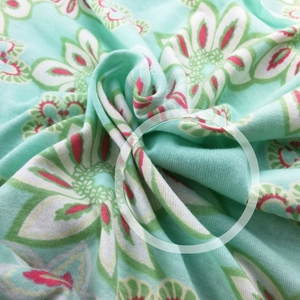 Impreso flores cyan spandex poliéster tejido olefina - Product Image 3