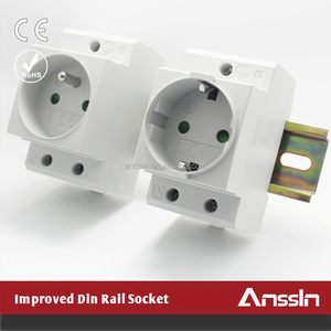 Enchufe de Corriente Alemán Schuko de 16A 250V Montado en Riel DIN con Color Personalizado - Product Image 4