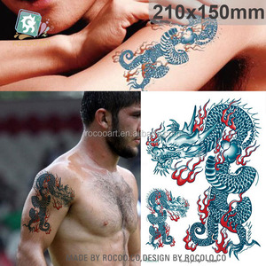 LC834/<span class=keywords><strong>tatuaje</strong></span> para brazo hombro grande para hombres-pegatinas <span class=keywords><strong>tatuaje</strong></span> temporal cráneo humano flor - Product Image 5