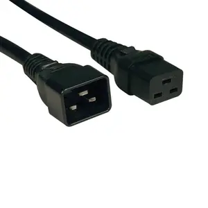 Wholesale <strong>Power</strong> Extension <strong>Cord</strong> C19 to C20 Electric <strong>Plug</strong> 16A Rated 250V Voltage Male AC and Female <strong>IEC</strong> CEE Male End Types - Product Image 1
