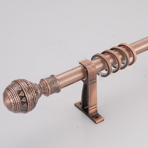 Asta <span class=keywords><strong>per</strong></span> Tende in Acciaio Inox Singola da 28mm in Ottone Anticato con Accessori Disponibili - Product Image 2