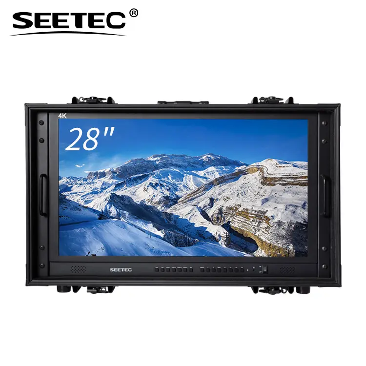 Monitor direktur siaran, resolusi 4K Ultra HD 28 ", untuk pemantauan CCTV & pembuatan film 4K280-9HSD-CO