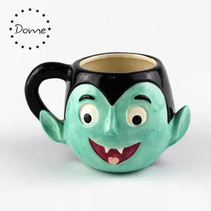 Caneca de personagem de desenho animado em cerâmica 3d, atacado personalizado