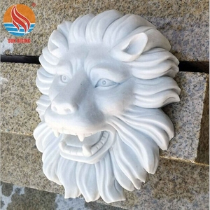 Sculpture d'animal <span class=keywords><strong>en</strong></span> <span class=keywords><strong>pierre</strong></span> décorative pour la maison, <span class=keywords><strong>statue</strong></span> <span class=keywords><strong>de</strong></span> tête <span class=keywords><strong>de</strong></span> <span class=keywords><strong>lion</strong></span> <span class=keywords><strong>en</strong></span> marbre blanc - Product Image 2