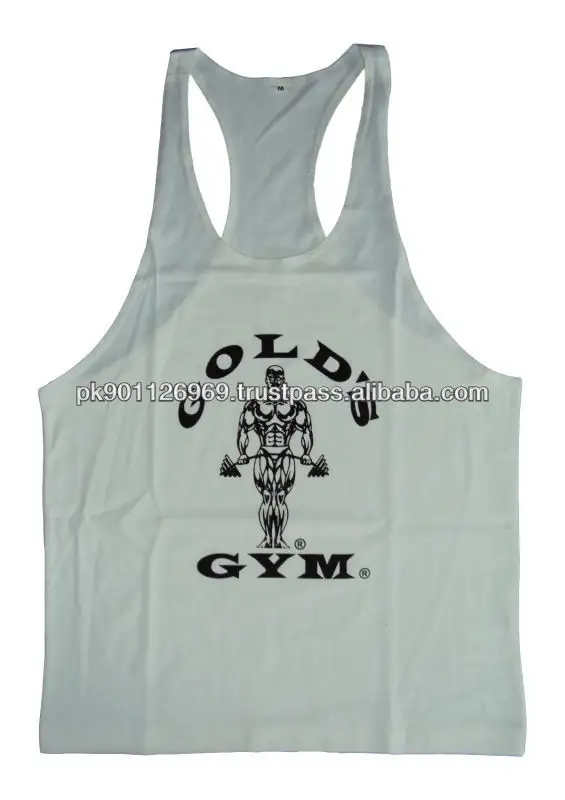 gold gym singlets men stringer vest racerback bodybuilding tank top custom t back y back singlets