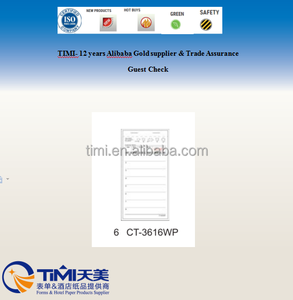 CT-3616WP khách sạn & nhà hàng cung cấp bù đắp giấy/carton menu nhà hàng khách kiểm tra & hóa đơn in ấn cuốn sách - Product Image 3