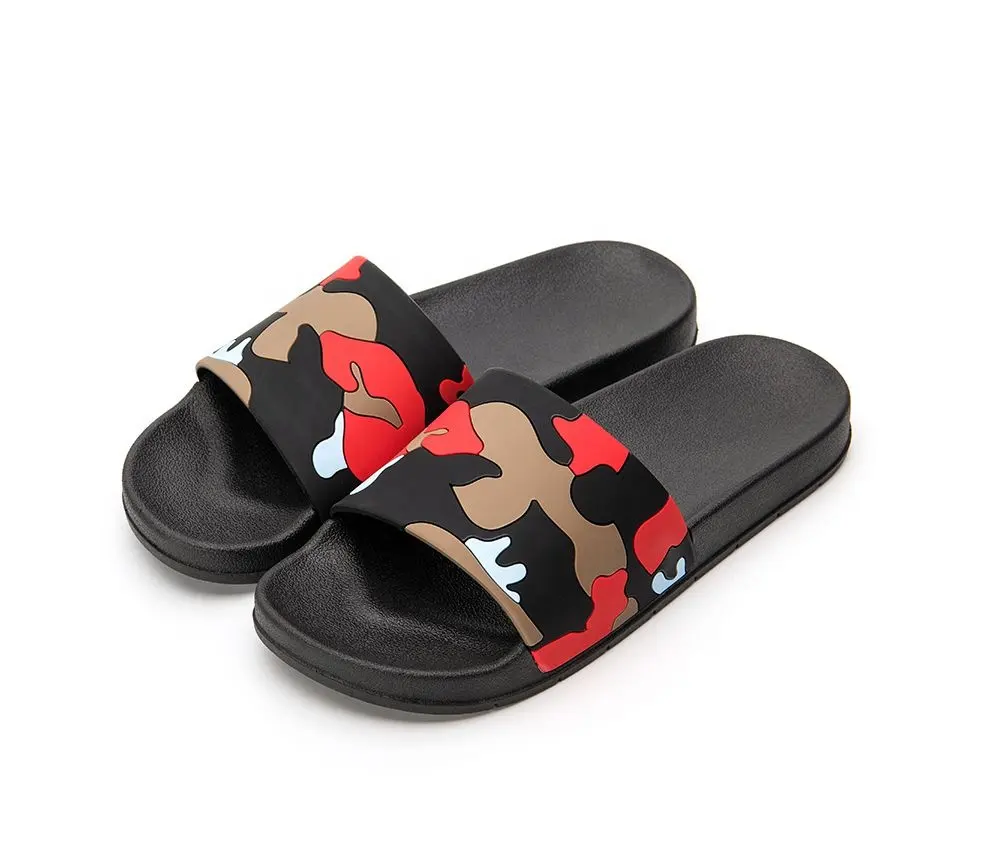 High Quality Latest Multi-color PU Rubber Custom Logo Slide Unisex Sandals Footwear summer beach men slippers durable flipflop