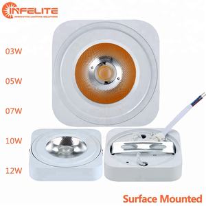 IN-DL201C 6063 de aluminio Ultra delgado sin conductor de gabinete LED Puck pasillo mostrar lámpara 3 W 5 W 7 W COB Plaza LED montado de superficie Downl - Product Image 5