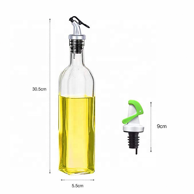 Leere Klare Olivenöl-Glasflasche mit Öl-Ausgießer| Alibaba.com