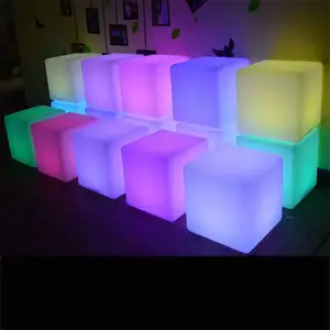 Dekoratif ışıklar aydınlatma Up gece Led küp Rgb 40x40x40