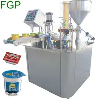 छोटे उत्पादन रोटरी मक्खन टब/कप भरने और मशीन सील तारीख प्रिंटर के साथ चीन में किए गए फैक्टरी मूल्य के साथ