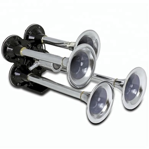 KIT <span class=keywords><strong>de</strong></span> bocina <span class=keywords><strong>de</strong></span> aire con sonido <span class=keywords><strong>de</strong></span> tren, 12V, 115DB, 4 <span class=keywords><strong>trompeta</strong></span>, cromo, ZINC - Product Image 1