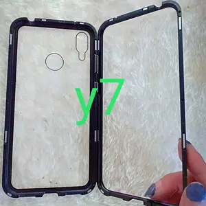 Metal Case Voor Huawei Y6 Y9 Y7 Pro 2019 Glas Voor Huawei Y7 2019 Magnetische Telefoon Case