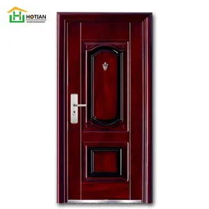 Factory Wholesale Mild Double Hung China Steel Door Low Prices, Iron Gates Double Door Grill Design big steel door design price