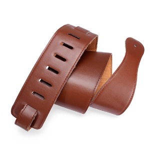 Tracolla per <span class=keywords><strong>Chitarra</strong></span> in Pelle Marrone a Prezzo Conveniente per Vendita all'Ingrosso Personalizzata - Product Image 3